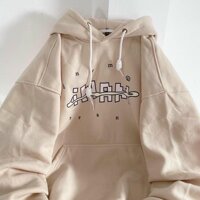 Áo Hoodie Bayby Cặp Đôi Nam NữRẺ ĐẸP HOTÁo Khoác Nỉ Chống Nắng Kiểu Hoodie Chui Đầu Tay Dài - Unisex Couple Siêu Cute - KEM HOODIE HOẠ TIÊT,L