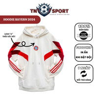 Áo Hoodie Bayern Munich - Áo Nỉ Có Mũ Thể Thao Bayern 24/25 Vải Nỉ Bông Form Châu Âu