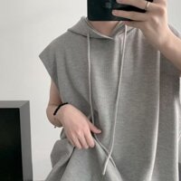 Áo Hoodie Bóng Rổ Không Tay Thời Trang Nam Oversize