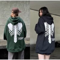 Áo Hoodie cặp đôi người yêu in hình bộ xương nón 2 thời trang