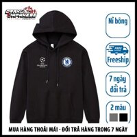 Áo hoodie Chelsea in logo vải nỉ bông độc đẹp