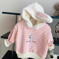 Áo Hoodie Cho Bé, Hoodie Bé Gái, Áo Hoodie Tai Thỏ Cho Bé Size 80 Đến 130 (Ảnh Thật)