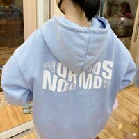 Áo Hoodie Chống Rét Cho Nam Nữ Unisex Form Rộng in hình Normos - xanh dương