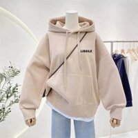 áo hoodie chui đầu be