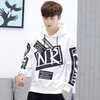 Áo Hoodie chui đầu Nỉ Ngoại có nón - Trắng - FreeSize