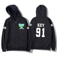 Áo Hoodie Có Khóa Kéo Họa Tiết Thế Giới Shinee Mới