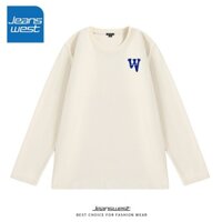 Áo hoodie cổ tròn unisex T-shirt nam phong cách thời trang retro áo thun mùa xuân thu