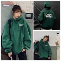 Áo Hoodie cotton 2 lớp mũ UNDER, Áo nỉ ấm, from rộng mặc thoải mái, không xù, Sét bộ mặc ở nhà và mặc đi chơi - PUDDING