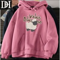 Áo Hoodie Cừu Valais Cotton 2 lớp, Áo nỉ Unisex from rộng, thiết kế phong cách hàn quốc, sét đồ nỉ nam nữ -  -DH