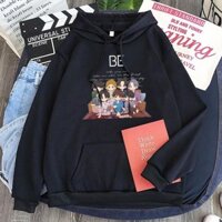 Áo Hoodie Dài Tay Chibi BTSBE Hai Màu Trắng Đen Đủ Size