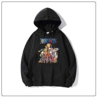 Áo Hoodie Dài Tay In Hình One Piece - Luffy Mũ Rơm Cực HOT