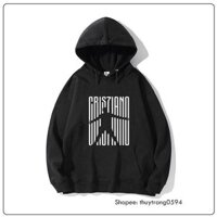Áo Hoodie Đen In Hình Ronaldo CR7 Cực HOT