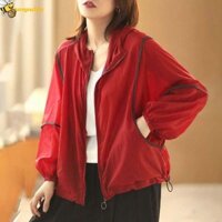 Áo Hoodie đi bộ đường dài khô nhanh ZENPULSE, Quần áo chống nắng sọc siêu mỏng, Áo khoác chống nắng mỏng dài tay thời trang dành cho nữ ngoài trời