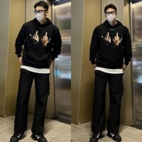 Áo hoodie đôi bàn tay 3D, Áo nỉ hoodie ngón tay form rộng nam nữ thời trang cá tính trẻ trung