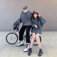 Áo hoodie đôi nam nữ trơn