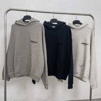Áo hoodie Essentials ss22 nỉ bông form rộng unisex chữ nhung nổi, áo hoodie fog hàng best cao cấp TLS
