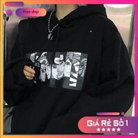 Áo hoodie Form Rộng Naruto Nam Nữ.