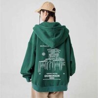 Áo Hoodie Forrm Rộng Xám Đen Rêu CHỢ BẾN THÀNH Ulzzang - XANH,XXL<75KG