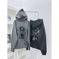 Áo Hoodie Gấu, Áo Khoác Hoodie Gắn Gấu Sau Lưng Form Rộng Chất Nỉ Bông Trần Dày Dặn Cao Cấp, Áo Hoodie Nỉ Hotrend 2023