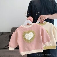 Áo hoodie giữ ấm mùa đông cho bé gái, Áo chui đầu lót nhung dày dặn cho bé gái, Áo nỉ liền thân cho bé gái dễ phối đồ 2024