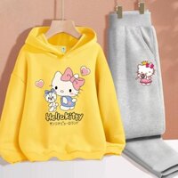 Áo Hoodie hello kitty Cho Bé Gái ( KHÔNG BAO GỒM QUẦN )