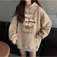 ÁO HOODIE HÌNH BÀN TAY NẮM ĐẤM FORM RỘNG CHẤT NỈ BÔNG KIỂU DÁNG BASIC DỄ PHỐI ĐỒ G5 - BE HD NẮM ĐẤM,L < 60KG