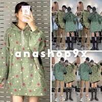 Áo hoodie hình in họa tiết nhỏ kute [FREESHIP] Áo nỉ form rộng unisex màu độc lạ mặc đôi, mặc nhóm ANASHOP9X