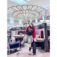 Áo Hoodie In Chữ DICKIES From Rộng Mũ Trùm Vải Nỉ