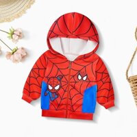 Áo Hoodie In Hình Người Nhện Hoạt Hình Phong Cách Âu Mỹ Thời Trang Mùa Xuân Dành Cho Bé Trai 1859