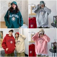 Áo Hoodie - Khoác Nỉ Ngoại Có Nón Mũ Chữ ALAPAMA - Cặp Đôi Nam Nữ Chống Nắng , Lạnh - Form Rộng Unisex Hàn Quốc Đẹp - Đỏ - L