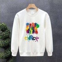 Áo hoodie không mũ cổ tròn in hình thương hiệu thời trang, áo len dài tay đa năng cho nam mùa xuân và mùa thu, kiểu dáng thời trang Hồng Kông, kiểu dáng rộng rãi, áo nam phong cách