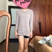 Áo hoodie không mũ màu ghi siêu xinh hàng sale khủng