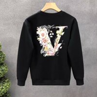 Áo hoodie không mũ phong cách Hồng Kông mùa xuân và mùa thu, trang phục cặp đôi unisex, áo thun dài tay cổ tròn rộng rãi cho sinh viên, phong cách nam