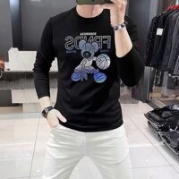 Áo hoodie không mũ phong cách Hồng Kông mùa xuân và mùa thu, trang phục cặp đôi unisex, áo thun dài tay cổ tròn rộng rãi cho sinh viên, phong cách nam