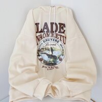 ÁO HOODIE LADE UNISEX FORM RỘNG Ulzzang, Nam Nữ Nỉ Bông Phong Cách Hàn Quốc( Kèm Hình Shop Chụp )