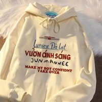 Áo Hoodie Liền Mũ Mẫu Mỏng Mùa Thu Áo Dài Tay Dễ Phối Rộng Rãi Học Sinh Dễ Thương Phong Cách Hàn Quốc Cho Nữ