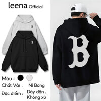Áo Hoodie logo B Nam Nữ, Áo Khoác Hoodie Form Rộng chất liệu Nỉ Bông , Không Xù by Leena Official
