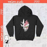Áo Hoodie Mặt nạ quỷ Ichigo, Trùm Cuối Anime, Unisex Nỉ Bông 100% 2 màu nam nữ