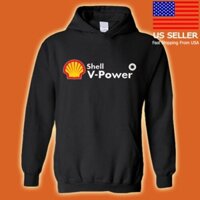 Áo hoodie Màu Đen logo shell vpower size s3xl