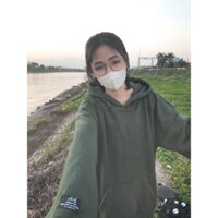 Áo Hoodie mẫu mới màu xanh rêu - Unisex