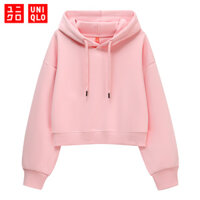Áo hoodie màu trơn cổ điển dành cho nữ Uniqlo Thu Đông, áo khoác cotton nguyên chất 7 màu thời trang OVERSIZE