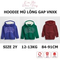 Áo hoodie mũ lông cho bé 1-2 tuổi (12-13kg) Áo nỉ mũ lông chui đầu cho bé 12-13kg babyGP VNXK