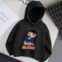 Áo hoodie Mùa Đông Hình conan Cho Bé Trai