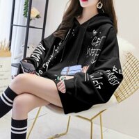 Aó hoodie nam , áo hoodie nữ , áo khoác áo hoodie cặp đôi nam nữ mặc - đen - freesize