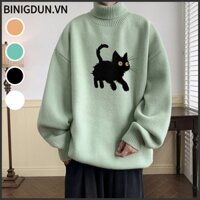 Áo hoodie nam in hình mèo đơn giản xu hướng Mỹ 2024 áo hoodie dáng rộng thông thường chất lượng cao
