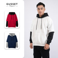 Áo hoodie Nam Nữ Form rộng GUSSET phối 2 màu độc đáo -GSAN001S3