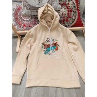 Áo hoodie nam nữ mặc . áo hoodie nam , áo hoodie cặp đôi , áo khoác hoodie nam , áo khoác nam vải nỉ ngoại dày mịn - kem - freesize