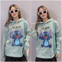 Áo Hoodie Nam Nữ Nỉ Bông Dày Dặn Hàng QC Áo Khoác Hoodie Nỉ Couple Nam Nữ Đôi SWEATER NAM NỮ in STICK CHẤT - Xanh