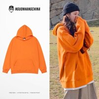 Áo Hoodie Nelly Heybig trơn màu cam