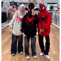 Áo Hoodie Người Nhện KaKazzy " Spider-man " in hình khoá cao Áo hoodie Mũ Dày Kèm Hình Thật